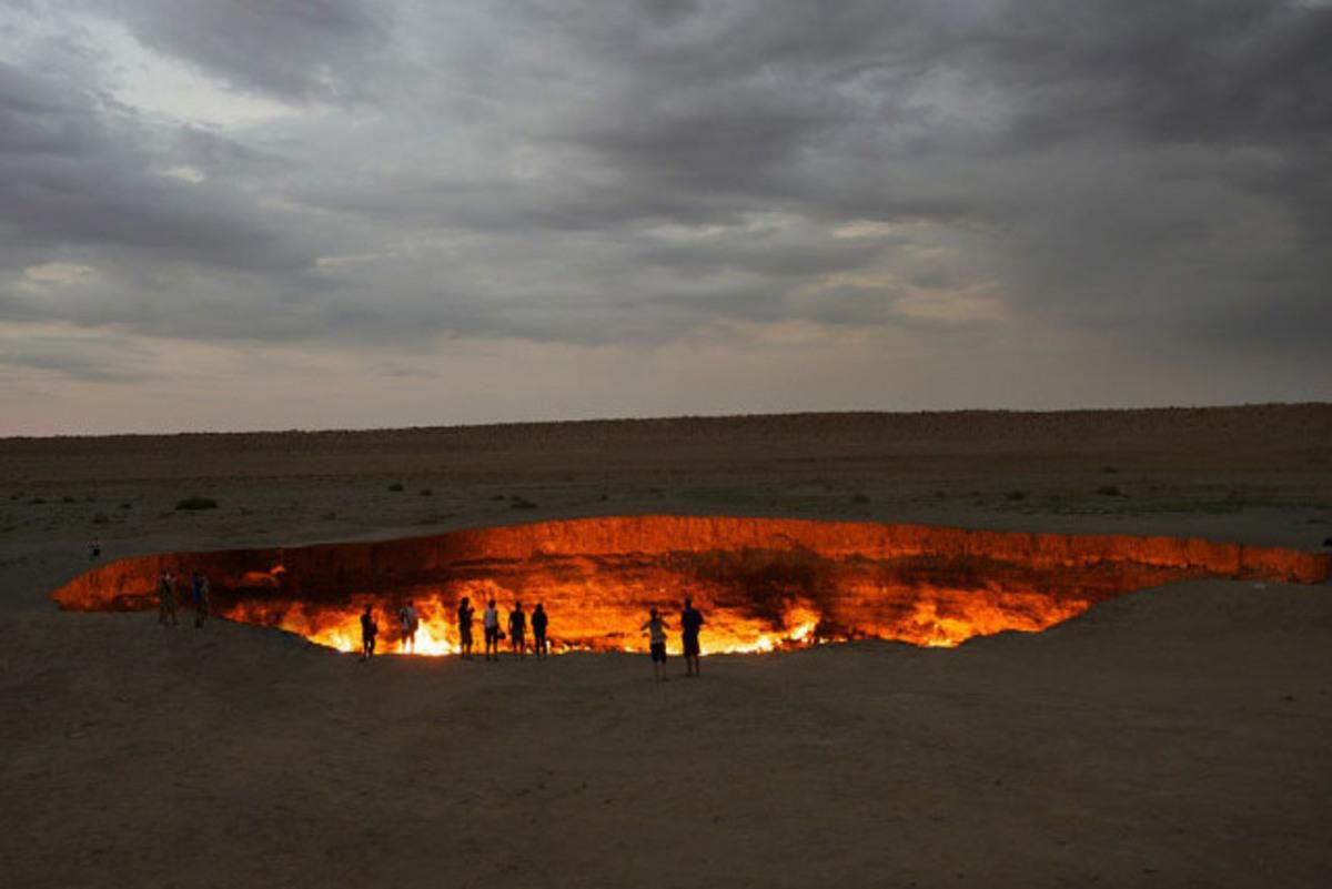 Ворота в ад: уникальный газовый кратер Дарваза в Туркменистане