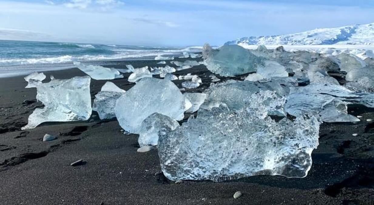 Брейдамеркурсандур – справжнісінький діамантовий пляж в Ісландії