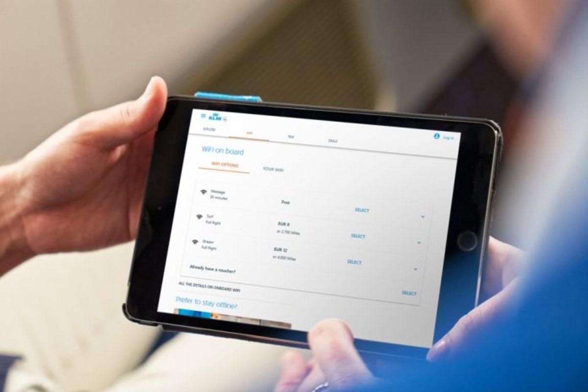 На европейских рейсах KLM появился бесплатный интернет На европейских рейсах KLM появился бесплатный интернет