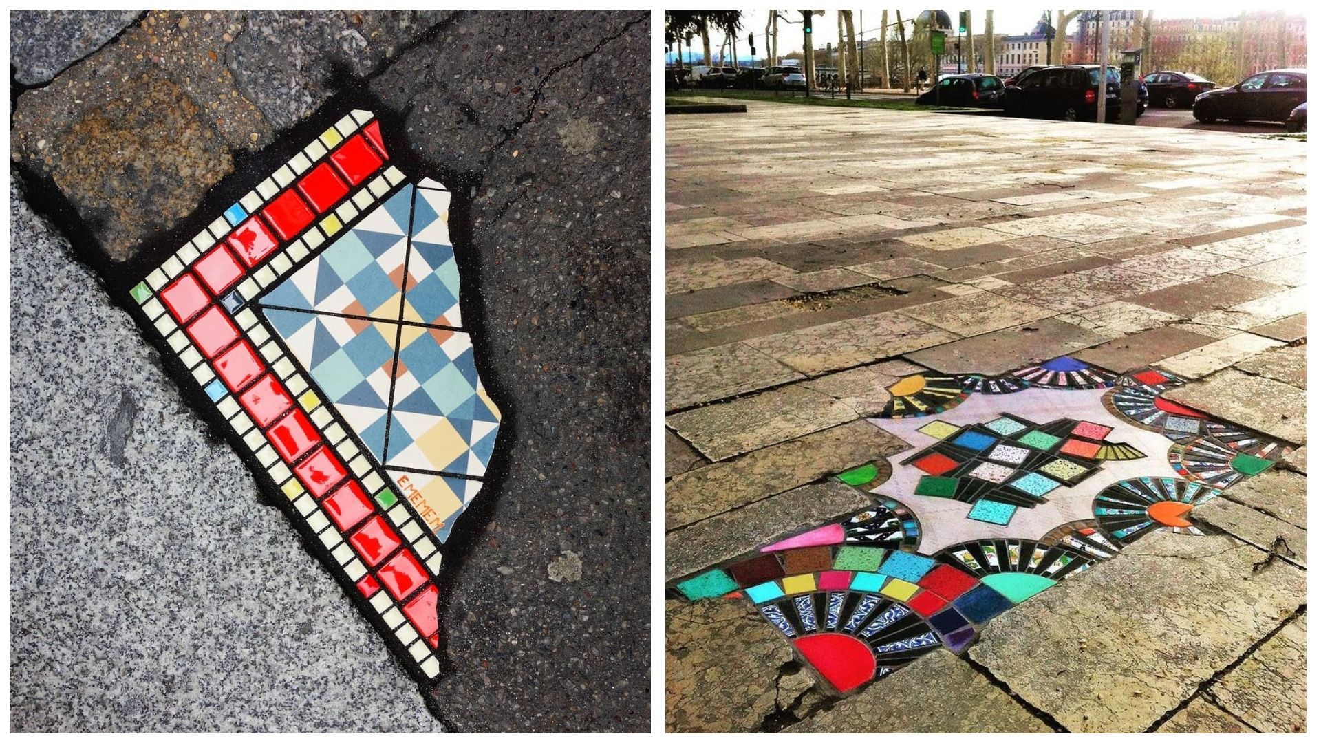 Француз латає мозаїкою діри на тротуарах