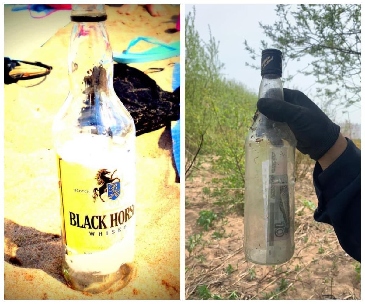 Женщина нашла бутылку через 10 лет