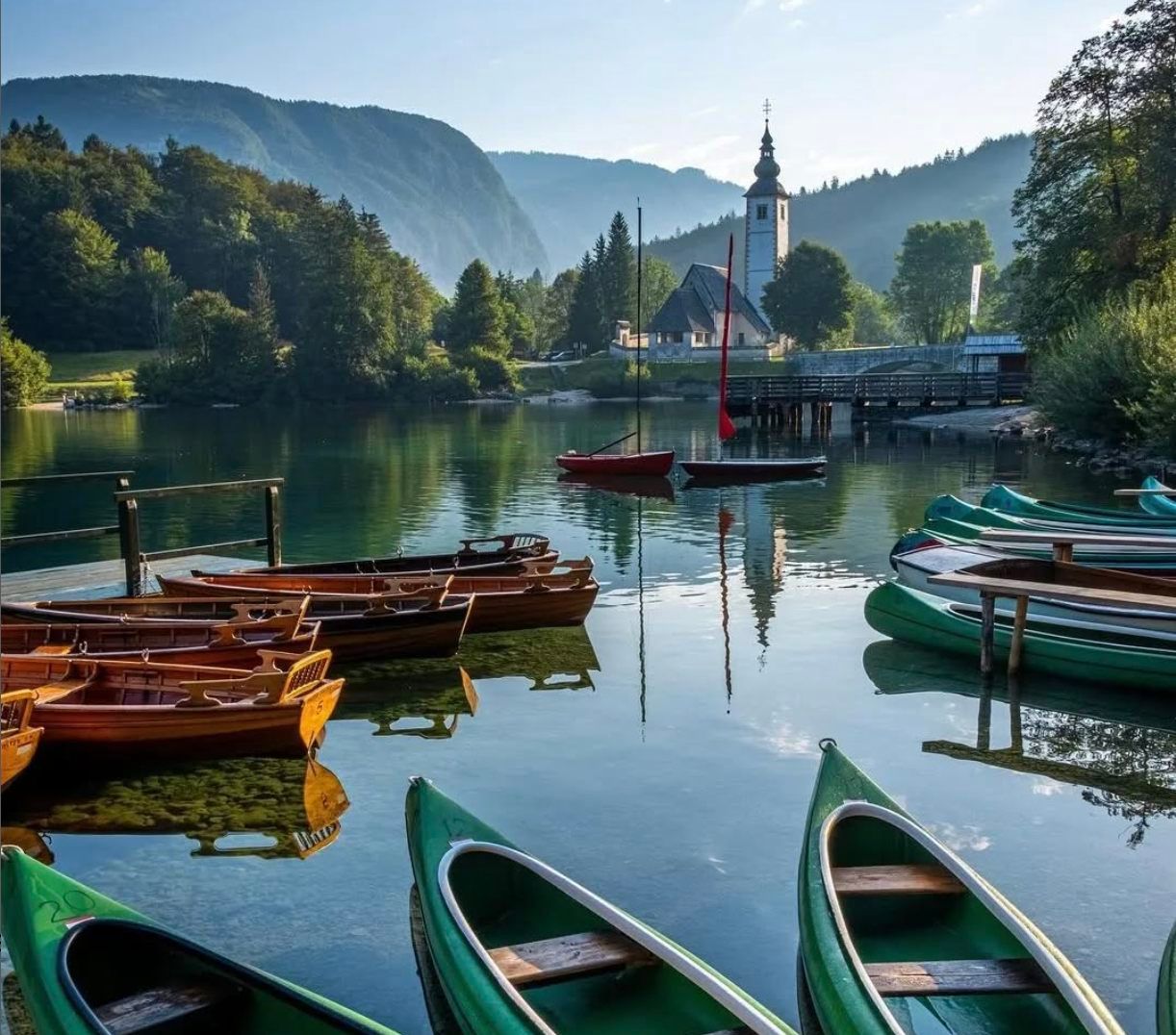 Озеро Бохинь в Словении признали самым красивым в Европе Озеро Бохинь в Словении признали самым красивым в Европе