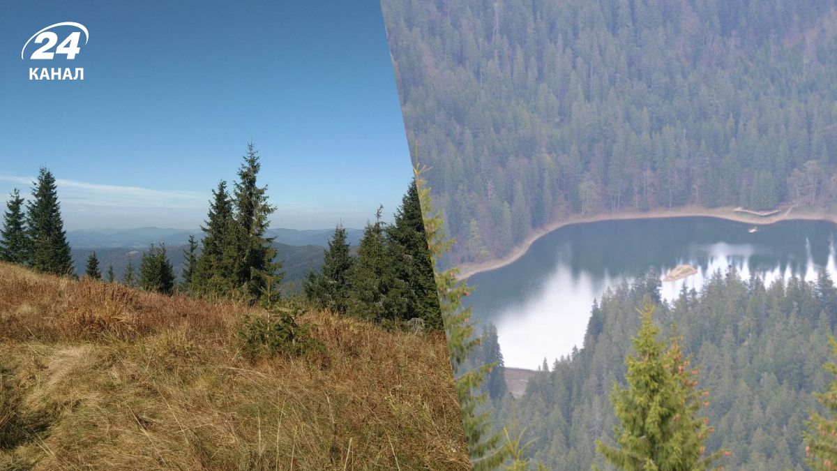 З гори Озерна можна побачити Синевир