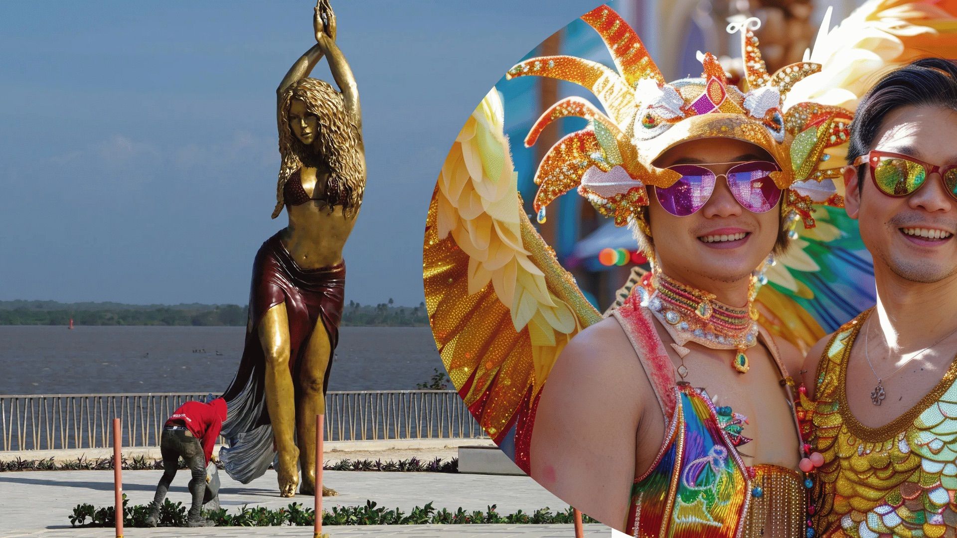 Карнавал в Барранкилье, памятник Шакире