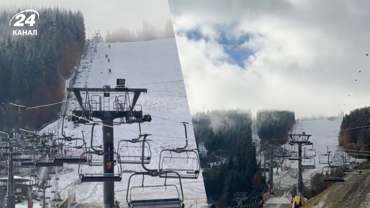 Буковель уже присыпало снегом Буковель уже присыпало снегом