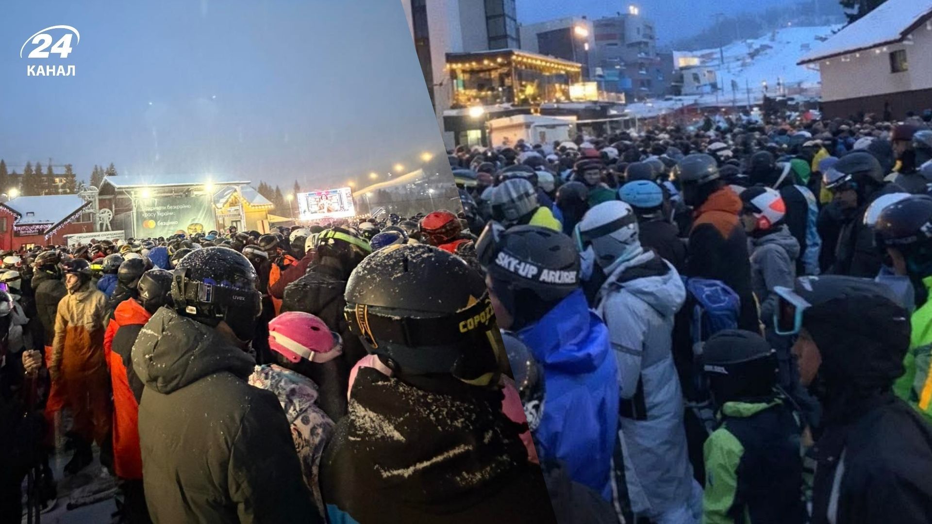 Нескінченні черги та натовпи туристів у Буковелі 