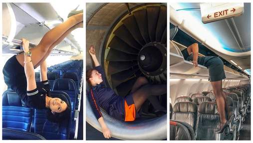 Когда пассажиры не видят: как развлекаются стюардессы – смешные фото, что поднимут настроение